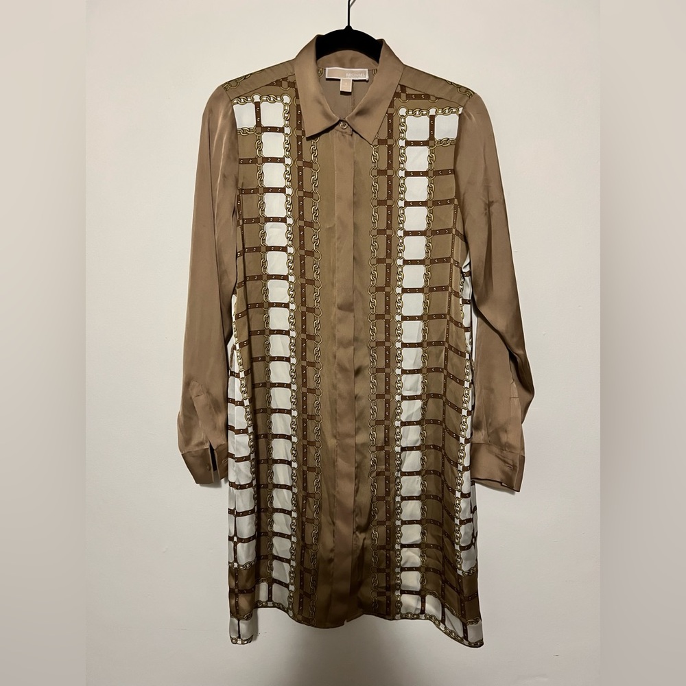 Michael Kors Button Down Dress with belt loops